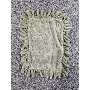 Bella Notte Primrose 12 x 16 Boudoir Pillow Sage Green Silk Blend Ruffled